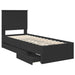 Cadru de pat cu sertar Negru 75 x 190 cm Lemn Ingineresc - WALTI WALTI