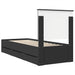 Cadru de pat cu sertar Negru 75 x 190 cm Lemn Ingineresc - WALTI WALTI
