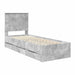 Cadru de pat Gri din beton 75 x 190 cm Lemn Ingineresc - WALTI WALTI