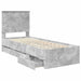 Cadru de pat Gri din beton 75 x 190 cm Lemn Ingineresc - WALTI WALTI