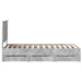 Cadru de pat Gri din beton 75 x 190 cm Lemn Ingineresc - WALTI WALTI