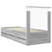 Cadru de pat cu sertar Gri Sonoma 75 x 190 cm Lemn Ingineresc - WALTI WALTI