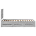 Cadru de pat cu sertar Gri Sonoma 75 x 190 cm Lemn Ingineresc - WALTI WALTI