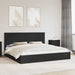 Pat cu storage cu headboard Negru 200 x 200 cm Lemn compozit - WALTI WALTI