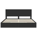 Pat cu storage cu headboard Negru 200 x 200 cm Lemn compozit - WALTI WALTI