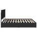 Pat cu storage cu headboard Negru 200 x 200 cm Lemn compozit - WALTI WALTI