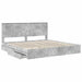 Pat cu storage Gri din beton 200 x 200 cm Lemn compozit - WALTI WALTI