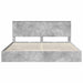 Pat cu storage Gri din beton 200 x 200 cm Lemn compozit - WALTI WALTI