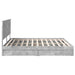Pat cu storage Gri din beton 200 x 200 cm Lemn compozit - WALTI WALTI
