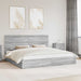 Pat cu storage cu sertar Gri Sonoma 200 x 200 cm Lemn compozit - WALTI WALTI