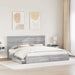 Pat cu storage cu sertar Gri Sonoma 200 x 200 cm Lemn compozit - WALTI WALTI