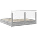 Pat cu storage cu sertar Gri Sonoma 200 x 200 cm Lemn compozit - WALTI WALTI