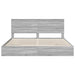 Pat cu storage cu sertar Gri Sonoma 200 x 200 cm Lemn compozit - WALTI WALTI