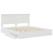 Pat cu storage cu headboard Alb 180 x 200 cm Lemn compozit - WALTI WALTI