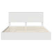 Pat cu storage cu headboard Alb 180 x 200 cm Lemn compozit - WALTI WALTI