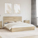 Pat cu storage Stejar Sonoma 180 x 200 cm Lemn compozit - WALTI WALTI