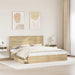 Pat cu storage Stejar Sonoma 180 x 200 cm Lemn compozit - WALTI WALTI