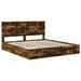 Pat cu storage Stejar fumuriu 180 x 200 cm Lemn compozit - WALTI WALTI