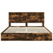 Pat cu storage Stejar fumuriu 180 x 200 cm Lemn compozit - WALTI WALTI
