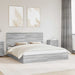 Pat cu storage cu sertar Gri Sonoma 180 x 200 cm Lemn compozit - WALTI WALTI