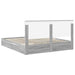Pat cu storage cu sertar Gri Sonoma 180 x 200 cm Lemn compozit - WALTI WALTI
