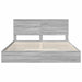 Pat cu storage cu sertar Gri Sonoma 180 x 200 cm Lemn compozit - WALTI WALTI