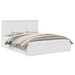 Pat cu storage cu headboard Alb 160 x 200 cm Lemn compozit - WALTI WALTI