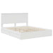 Pat cu storage cu headboard Alb 160 x 200 cm Lemn compozit - WALTI WALTI