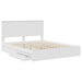 Pat cu storage cu headboard Alb 160 x 200 cm Lemn compozit - WALTI WALTI