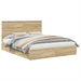 Pat cu storage Stejar Sonoma 160 x 200 cm Lemn compozit - WALTI WALTI
