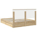 Pat cu storage Stejar Sonoma 160 x 200 cm Lemn compozit - WALTI WALTI