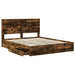 Pat cu storage Stejar fumuriu 160 x 200 cm Lemn compozit - WALTI WALTI