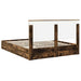 Pat cu storage Stejar fumuriu 160 x 200 cm Lemn compozit - WALTI WALTI