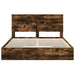 Pat cu storage Stejar fumuriu 160 x 200 cm Lemn compozit - WALTI WALTI