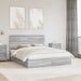 Pat cu storage cu sertar Gri Sonoma 160 x 200 cm Lemn compozit - WALTI WALTI