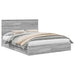 Pat cu storage cu sertar Gri Sonoma 160 x 200 cm Lemn compozit - WALTI WALTI
