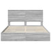 Pat cu storage cu sertar Gri Sonoma 160 x 200 cm Lemn compozit - WALTI WALTI