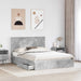 Pat cu storage Gri din beton 150 x 200 cm Lemn compozit - WALTI WALTI