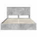 Pat cu storage Gri din beton 150 x 200 cm Lemn compozit - WALTI WALTI