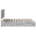 Pat cu storage Gri din beton 150 x 200 cm Lemn compozit - WALTI WALTI