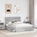 Pat cu storage cu sertar Gri Sonoma 150 x 200 cm Lemn compozit - WALTI WALTI