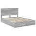Pat cu storage cu sertar Gri Sonoma 150 x 200 cm Lemn compozit - WALTI WALTI