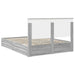 Pat cu storage cu sertar Gri Sonoma 150 x 200 cm Lemn compozit - WALTI WALTI