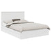 Pat cu storage cu headboard Alb 140 x 200 cm Lemn compozit - WALTI WALTI