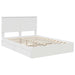 Pat cu storage cu headboard Alb 140 x 200 cm Lemn compozit - WALTI WALTI
