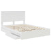 Pat cu storage cu headboard Alb 140 x 200 cm Lemn compozit - WALTI WALTI