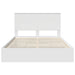 Pat cu storage cu headboard Alb 140 x 200 cm Lemn compozit - WALTI WALTI