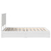 Pat cu storage cu headboard Alb 140 x 200 cm Lemn compozit - WALTI WALTI