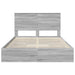 Pat cu storage cu sertar Gri Sonoma 140 x 200 cm Lemn compozit - WALTI WALTI