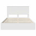 Pat cu storage cu headboard Alb 140 x 190 cm Lemn compozit - WALTI WALTI
